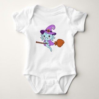 Body Para Bebé Adorable axolotl con traje de bruja