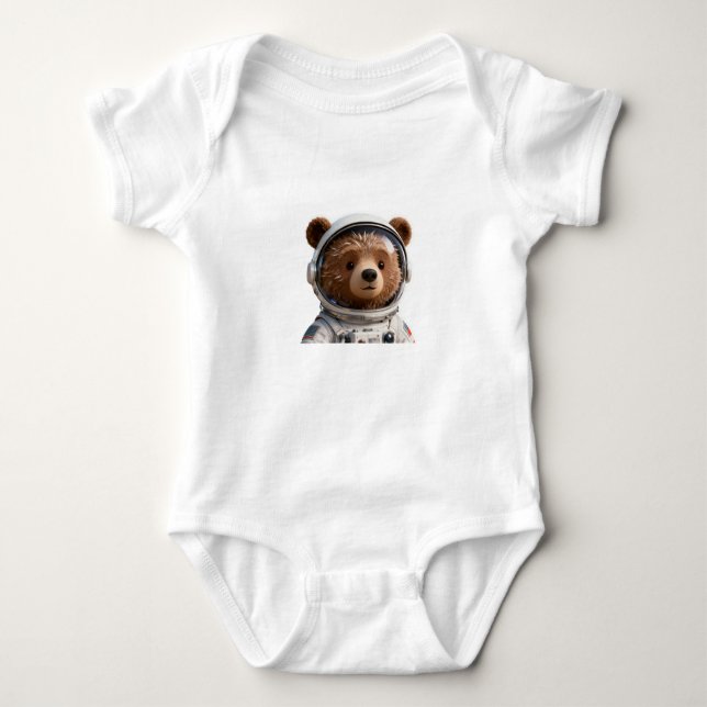 Body Para Bebé Adorable Bear Astronaut Baby | Space-Themed (Anverso)