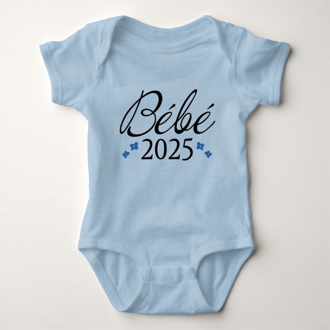 Body Para Bebé Adorable 'Bébé 2025' T-shirt (Anverso)