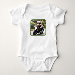 Body Para Bebé Adorable Biker Dog Bodysuit Onsie