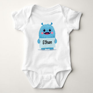 Body Para Bebé Adorable Blue Monster Baby Romper