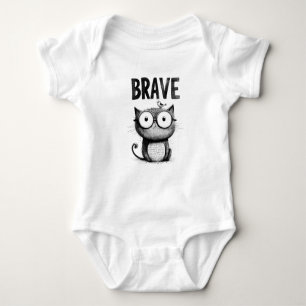 Body Para Bebé Adorable "Brave" Cat Baby Bodysuit