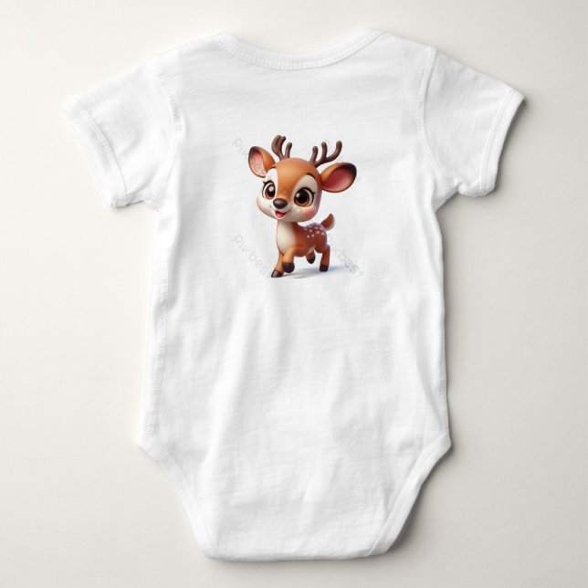 Body Para Bebé adorable ciervo (Reverso)
