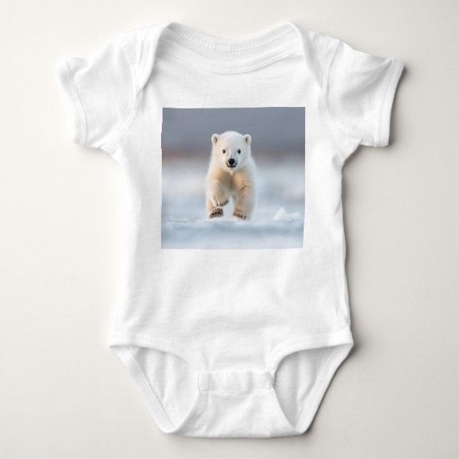Body Para Bebé Adorable Cubo de Oso Polar Baby Bodysuit (Anverso)