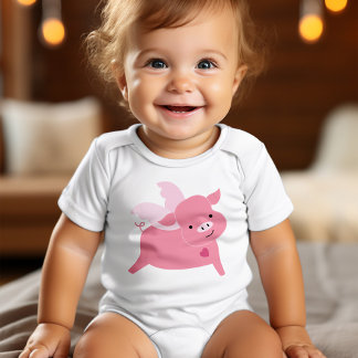 Body Para Bebé Adorable Día de San Valentín de cerdo de Valentine
