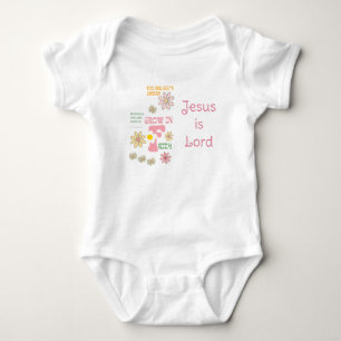 Body Para Bebé Adorable Fe Pastel Retro Floral Mariposa
