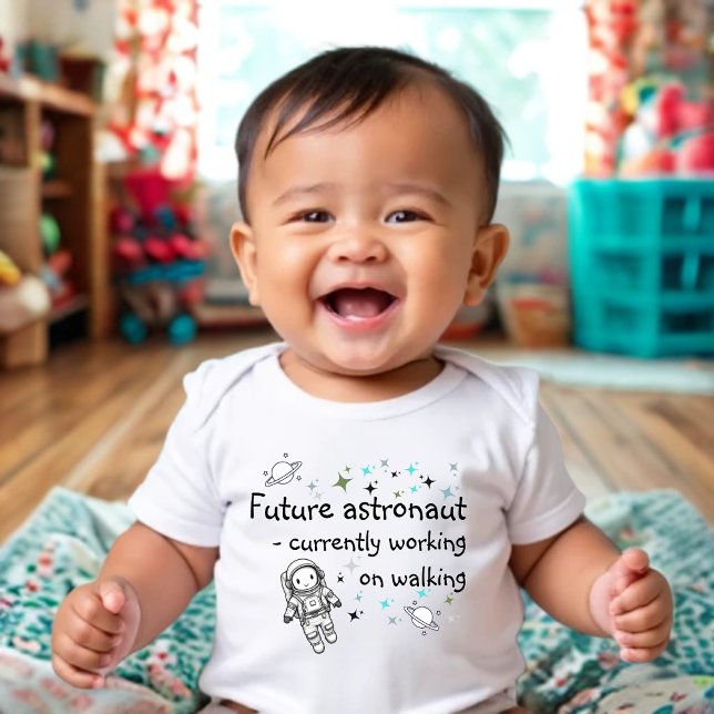 Body Para Bebé Adorable futuro astronauta Baby Bodysuit (Subido por el creador)