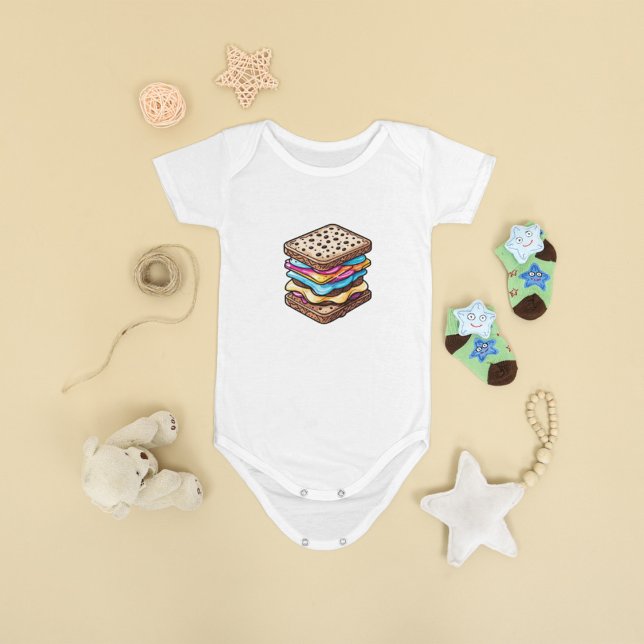 Body Para Bebé Adorable Ice Cream Sandwich Baby Bodysuit (Subido por el creador)