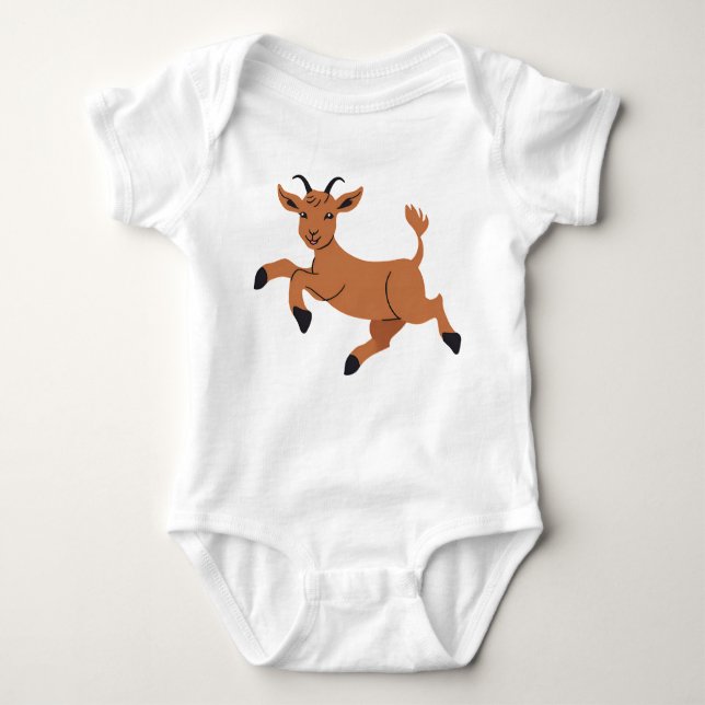 Body Para Bebé Adorable Jumping Goat Kid (Anverso)