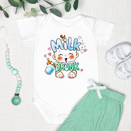 Body Para Bebé Adorable "Leche borracha" gracioso