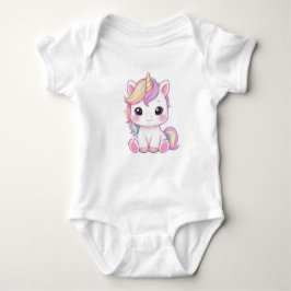 Body Para Bebé Adorable Magical Unicorn Sticker Illustration