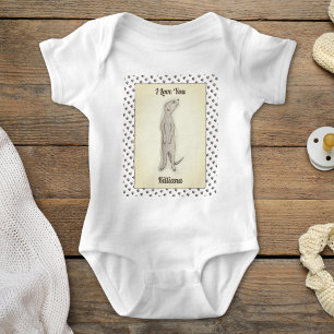 Body Para Bebé Adorable Meerkat I Love You Baby Name