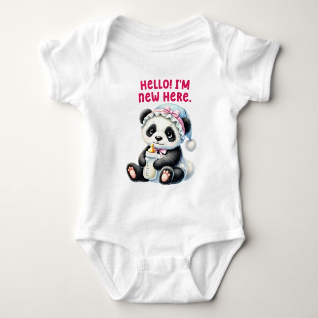 Body Para Bebé Adorable Panda Bodysuit (Anverso)
