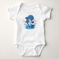 Adorable Personalizado Dolphin aplastando con aleg