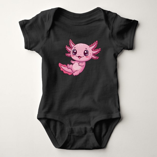 Body Para Bebé Adorable Pink Axolotl Baby Bodysuit (Anverso)
