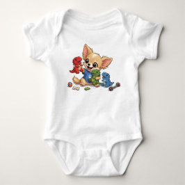 Body Para Bebé Adorable Puppy & Dino Friends Baby