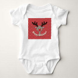 Body Para Bebé Adorable Reno de Feliz Navidad Alegría Navideña