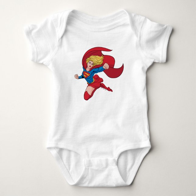 Body Para Bebé Adorable Supergirl Stance (Anverso)