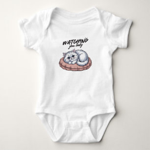 Body Para Bebé Adorable "Viendo a Bebé" Gatito Persa