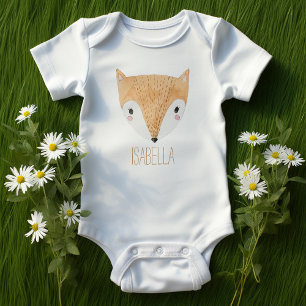Body Para Bebé Adorable Watercolor Baby Fox