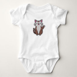 Body Para Bebé Adorable Watercolor Cat Baby Bodysuit - Cuadrita y
