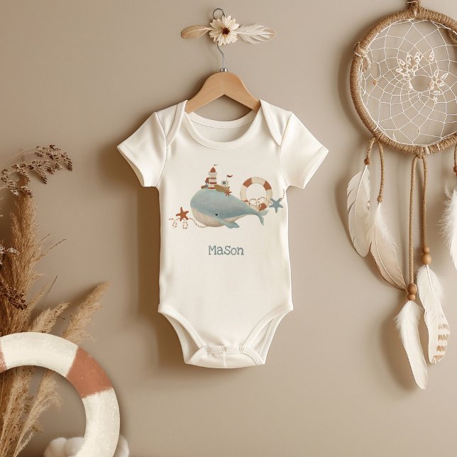 Body Para Bebé Adorable Whale Baby Shower (Subido por el creador)