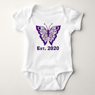Body Para Bebé Adorablemente lindo "Este". Mariposa morada 2020"