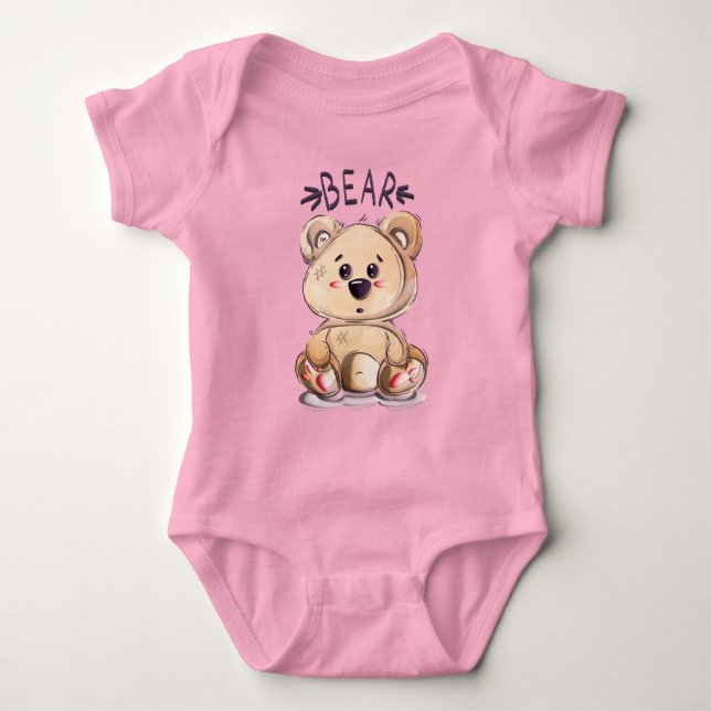 Body Para Bebé Adorables Cute Teddy Bear 3D (Anverso)