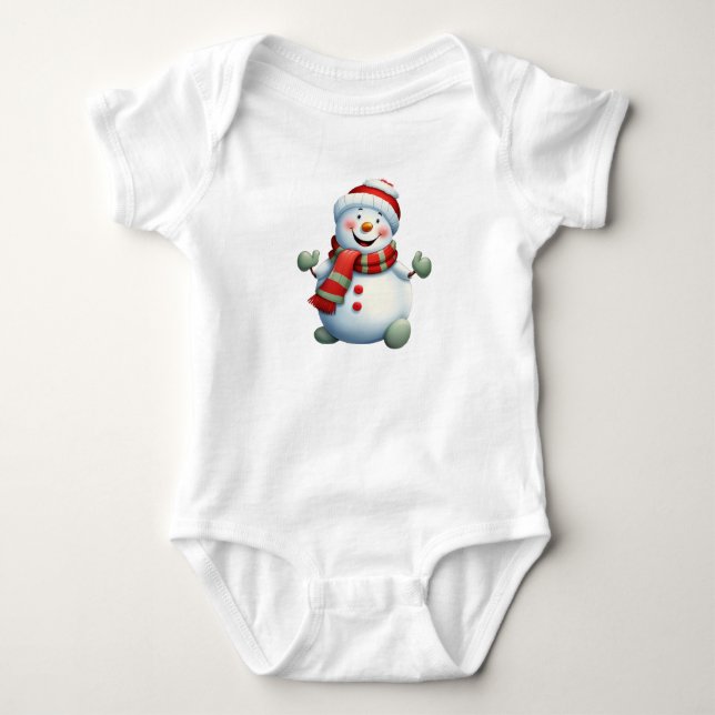 Body Para Bebé Adorables Navidades Snowman (Anverso)