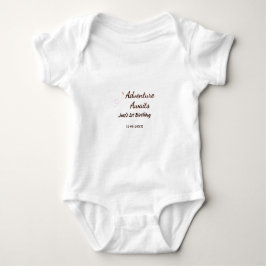 Body Para Bebé Adventure awaits 1st birthday name date planeretro