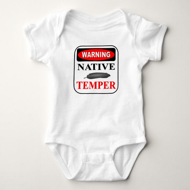 BODY PARA BEBÉ ADVERTENCIA TEMPERAMENTO NATIVO (Anverso)