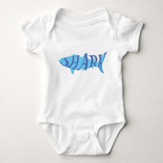 Body Para Bebé Aesthetic Playful Nautical Shark Splash Typography