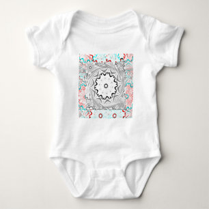 Body Para Bebé África Rosa Cian geometría