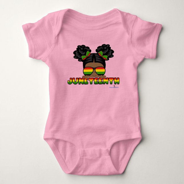 Body Para Bebé Afro Puff Junetdecio Baby Bodysuit (Anverso)
