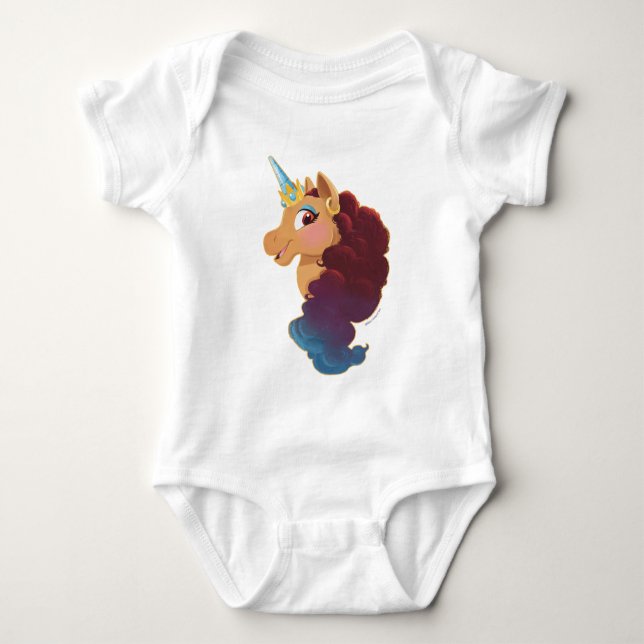 Body Para Bebé Afro Unicornio | Divino el Unicornio (Anverso)
