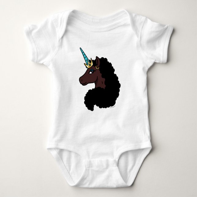 Body Para Bebé Afro Unicornio | Mágica (Anverso)