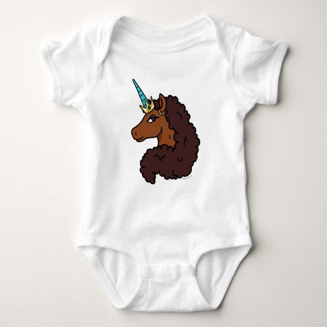 Body Para Bebé Afro Unicornio | Único (Anverso)