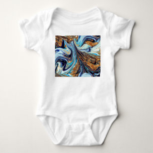 Body Para Bebé Agato azul persa: Textura lujosa oriental