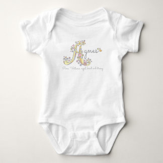 Body Para Bebé Agnes chicas nombre significa corazones de un mono