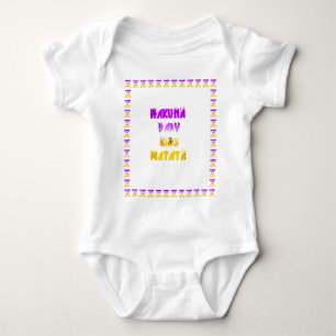 Body Para Bebé Agradable Hakuna Matata Púrpura y Amarillo Niños G