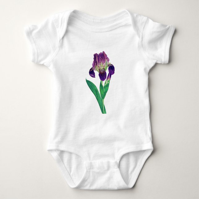 Body Para Bebé Agradable Purple Dutch Iris (Anverso)