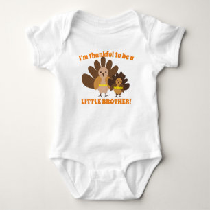 Body Para Bebé Agradecidos de ser un pequeño Hermano Turkeys