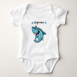 Body Para Bebé Agregar nombre al regalo de cumpleaños de tiburón,