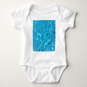 Body Para Bebé Agua de Piscina Azul Celeste Cristalina