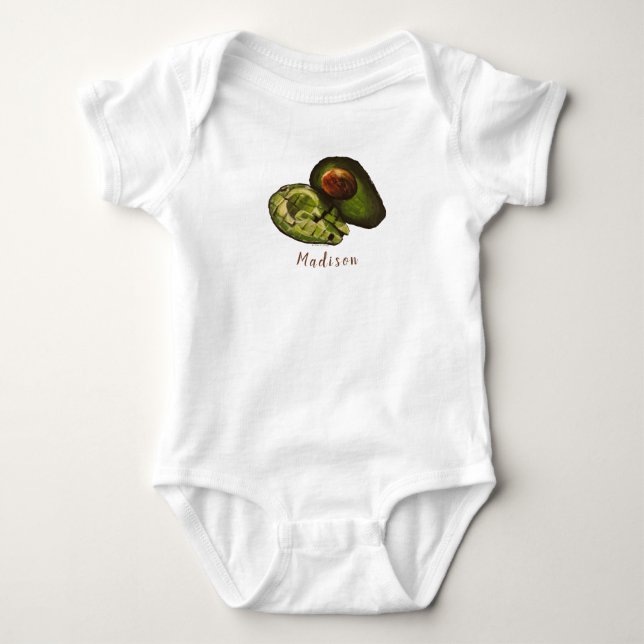 Body Para Bebé Aguacate Baby Bodysuit (Anverso)