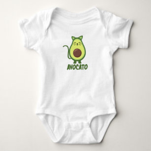 Body Para Bebé Aguacate Cat Funny Comida Kitten Aguacate