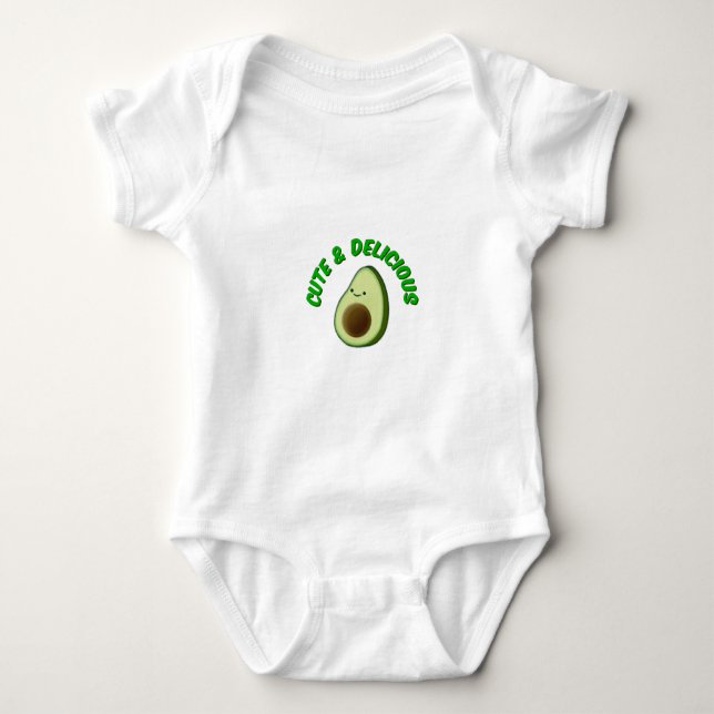 Body Para Bebé Aguacate Cuto Y Delicioso (Anverso)