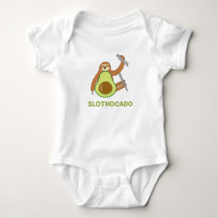 Body Para Bebé Aguacate Perezoso Divertido