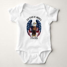 Body Para Bebé Águila Americana Patriótica 250 Años 1776-2026