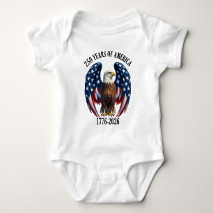 Body Para Bebé Águila Americana Patriótica 250 Años 1776-2026